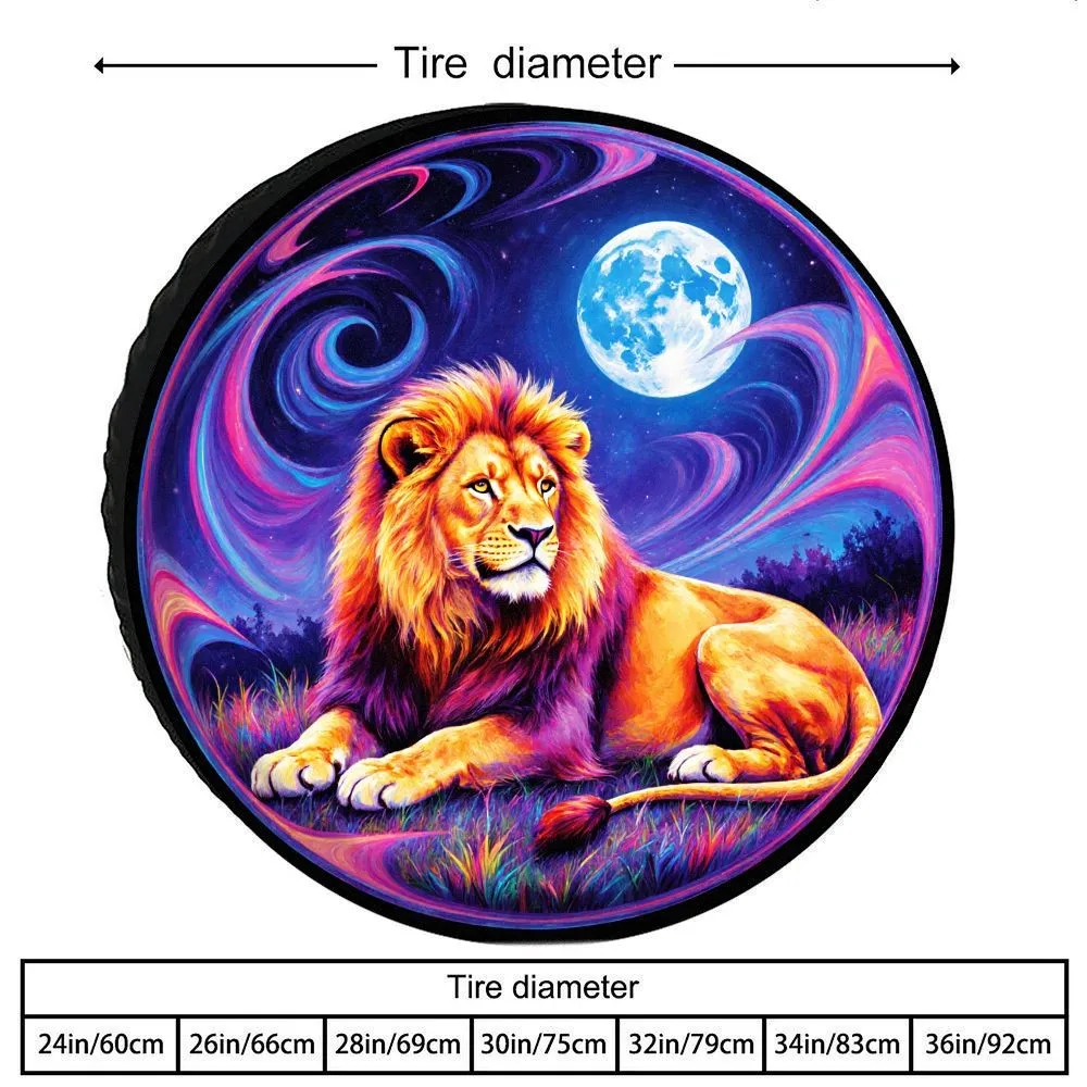 Artistic Lion Pattern Tire Cover Universal Protective Cover for SUV Truck
Artistic Lion Pattern Tire Cover Universal Protective Cover for SUV Truck