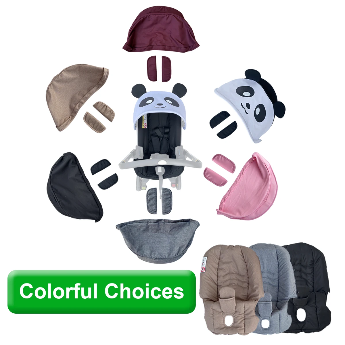 COLU KID Seat Cushion or Canopy for Doona+ Car Seat and Strollers, Multiple Colored Change kit , Colourful Choice
COLU KID Seat Cushion or Canopy for Doona+ Car Seat and Strollers, Multiple Colored Change kit , Colourful Choice