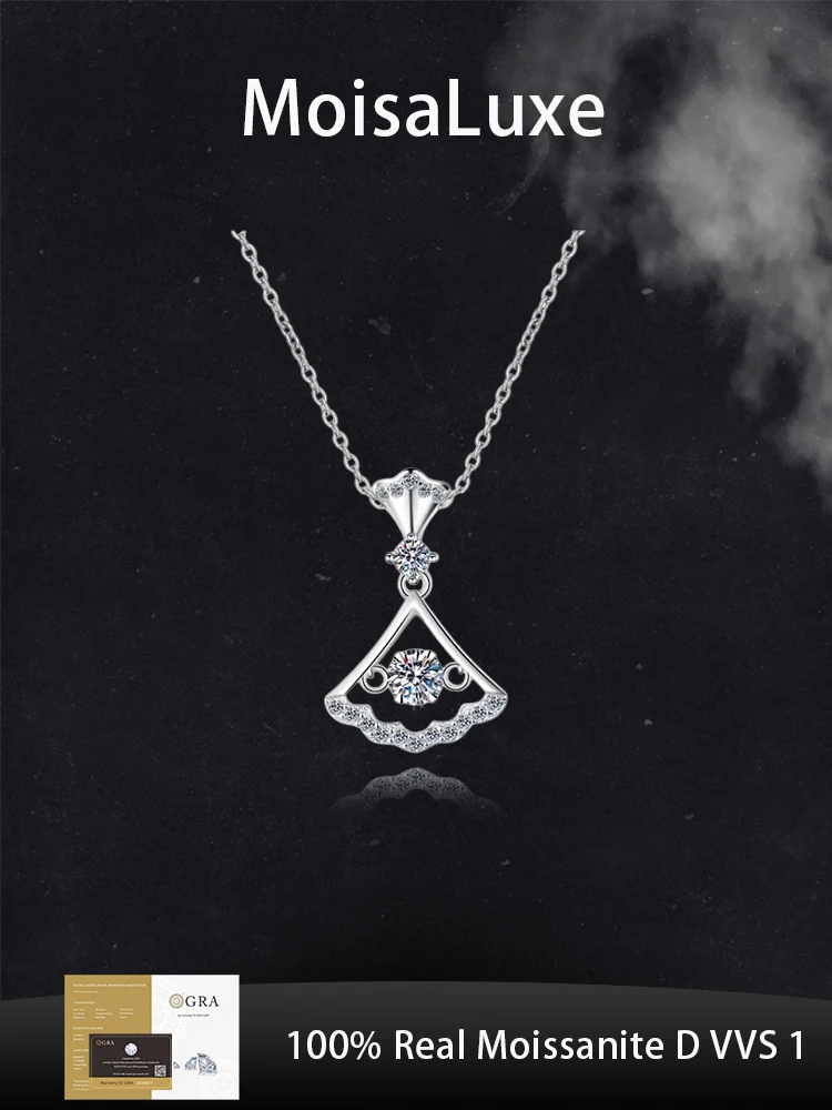 MoisaLuxe Official Store Plata Sterling 925 Silver Moissanite Women's Small Skirt Fan-shaped Jewelry Necklace Clavicle Chain
MoisaLuxe Official Store Plata Sterling 925 Silver Moissanite Women's Small Skirt Fan-shaped Jewelry Necklace Clavicle Chain