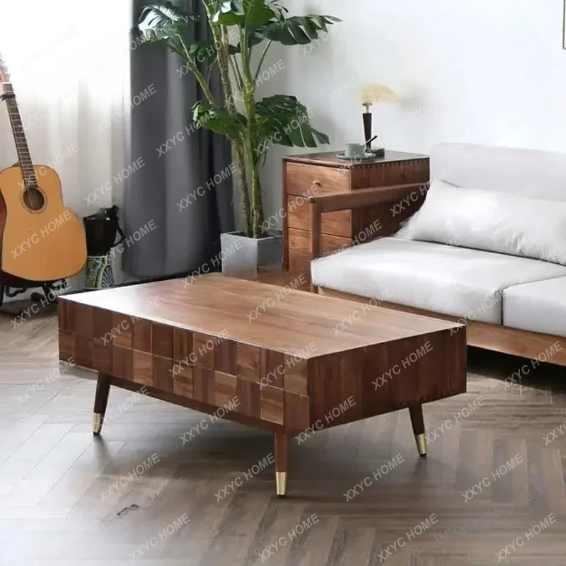 Black Walnut Wood scandinavian Solid Wood Living Room Home TV Cabinet and Tea Table Combination
Black Walnut Wood scandinavian Solid Wood Living Room Home TV Cabinet and Tea Table Combination