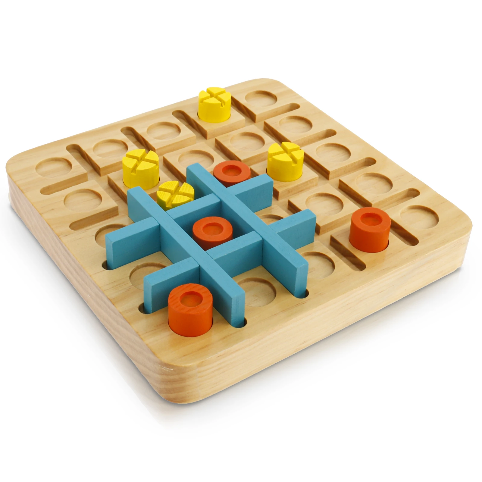 Настольная игра Tic-Tac-Two, деревянный блок-головоломка, игра-головоломка на основе стратегии, настольная игра Монтессори, образовательный подарок для детей, шахматы OX 
Настольная игра Tic-Tac-Two, деревянный блок-головоломка, игра-головоломка на основе стратегии, настольная игра Монтессори, образовательный подарок для детей, шахматы OX