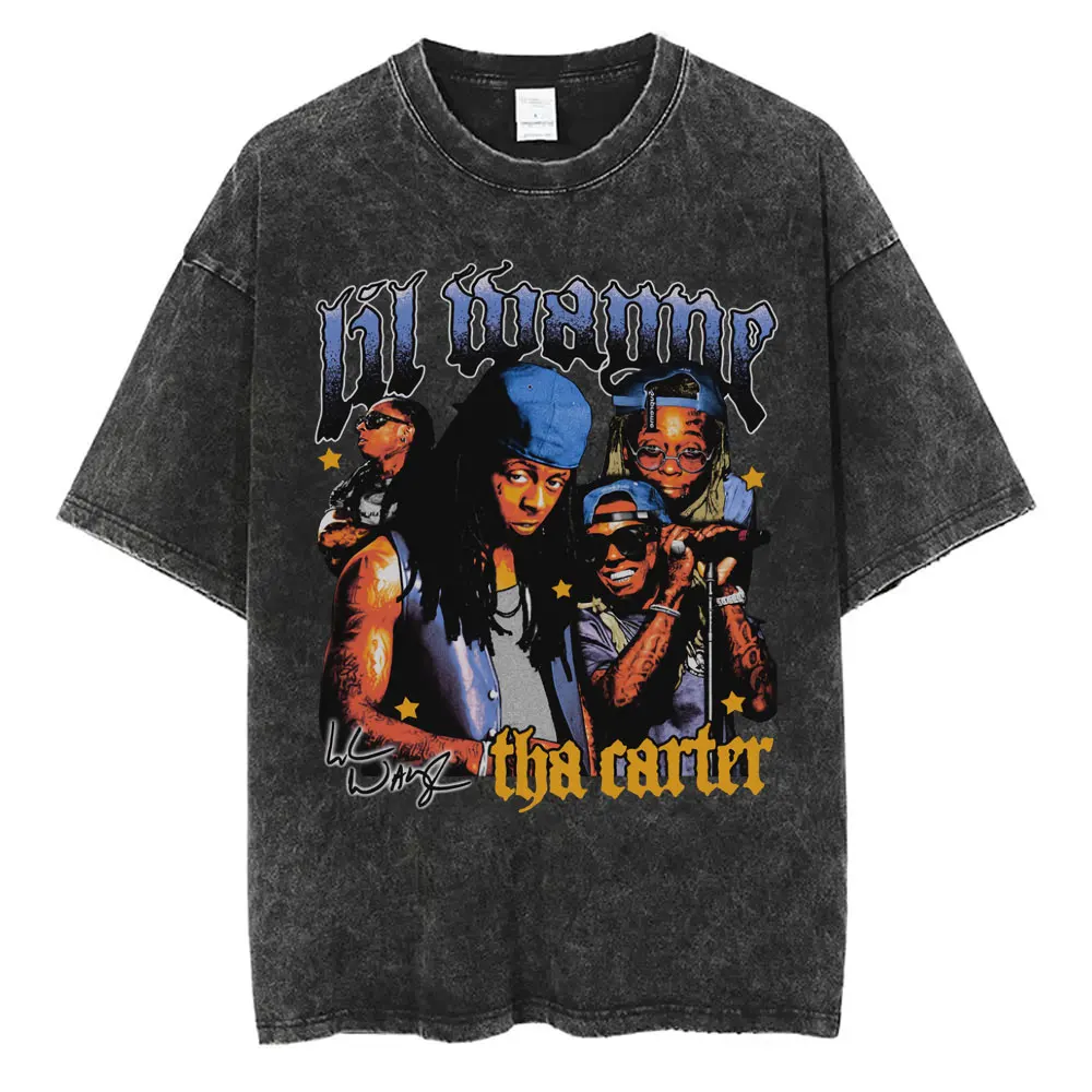 Limited Rapper Lil Wayne Tha Carter Retro Washed T-shirt Men Women Hip Hop Vintage Streetwear Men's Fashion Oversized T Shirts
Limited Rapper Lil Wayne Tha Carter Retro Washed T-shirt Men Women Hip Hop Vintage Streetwear Men's Fashion Oversized T Shirts