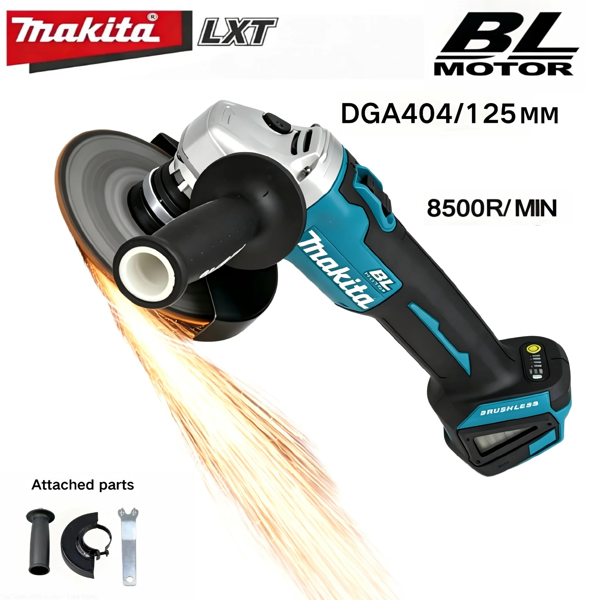 Makita DGA404 18V 125mm Angle Grinder LXT Fit 6.0Ah Lithium-ion Battery Brushless Cordless Grinder For Metal Cutting Polishing
Makita DGA404 18V 125mm Angle Grinder LXT Fit 6.0Ah Lithium-ion Battery Brushless Cordless Grinder For Metal Cutting Polishing