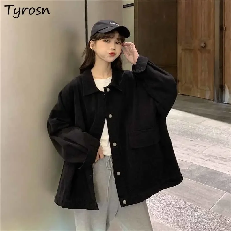 Jackets Women Loose Basic Classic Daily All-match Leisure Korean Style Safari Streetwear Fashion Students Pure Pockets Simple
Jackets Women Loose Basic Classic Daily All-match Leisure Korean Style Safari Streetwear Fashion Students Pure Pockets Simple