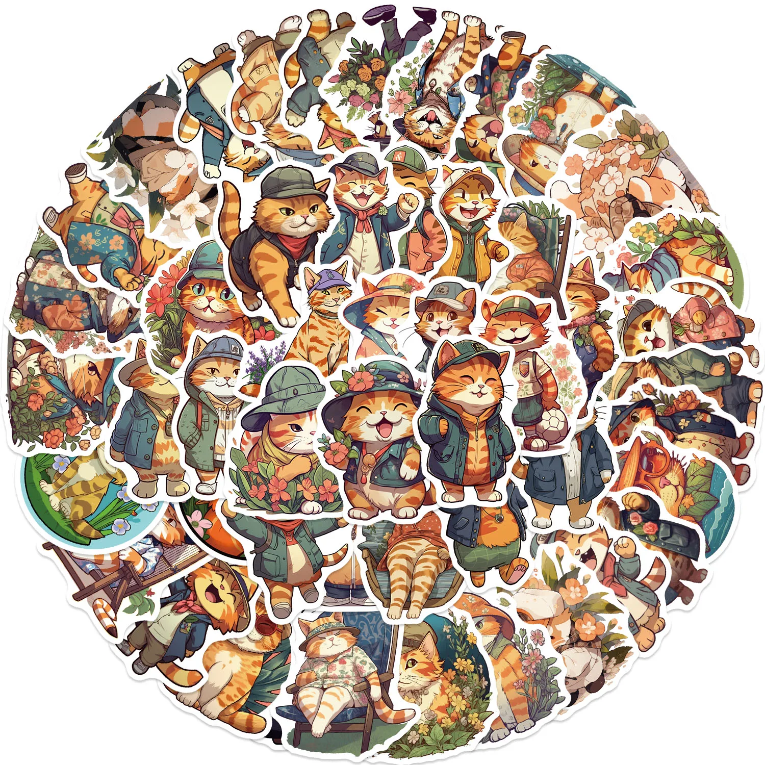 50PCS Fun Cartoon orange color cat Graffiti Stickers Scrapbooking Collage Material Phone Cases Guitar Notebooks DIY Decorative
50PCS Fun Cartoon orange color cat Graffiti Stickers Scrapbooking Collage Material Phone Cases Guitar Notebooks DIY Decorative
