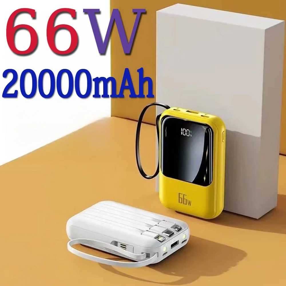66W power bank 20000 milliampere large capacity fast charging with four durable and portable wires, 2024 new mobile power supply
66W power bank 20000 milliampere large capacity fast charging with four durable and portable wires, 2024 new mobile power supply