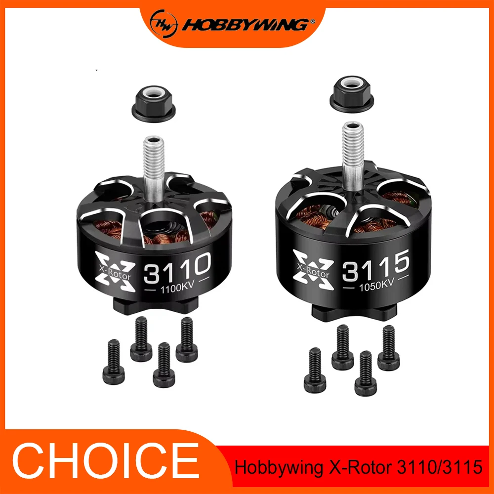 Hobbywing XRotor 3110 900/1150 кВ и 3115 900/1050 кВ 4-6S Вал M5 BL — 8/9/10-дюймовые FPV-двигатели, высокое охлаждение, HD Racing/Freestyle
Hobbywing XRotor 3110 900/1150 кВ и 3115 900/1050 кВ 4-6S Вал M5 BL — 8/9/10-дюймовые FPV-двигатели, высокое охлаждение, HD Racing/Freestyle