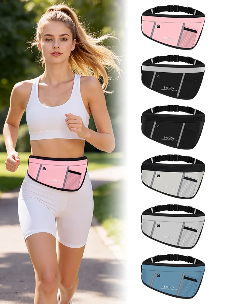 SooGree Running Waist Bag Waterproof Reflective Sports Fanny Pack Adjustable Belt Phone Holder Pouch for Jogging Cycling Travel
SooGree Running Waist Bag Waterproof Reflective Sports Fanny Pack Adjustable Belt Phone Holder Pouch for Jogging Cycling Travel