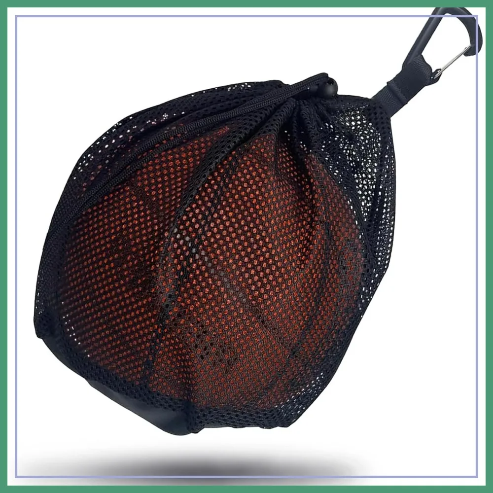 Mesh Ball Bag with Zipper Pocket - Fits Basketball, Football, Volleyball
Mesh Ball Bag with Zipper Pocket - Fits Basketball, Football, Volleyball