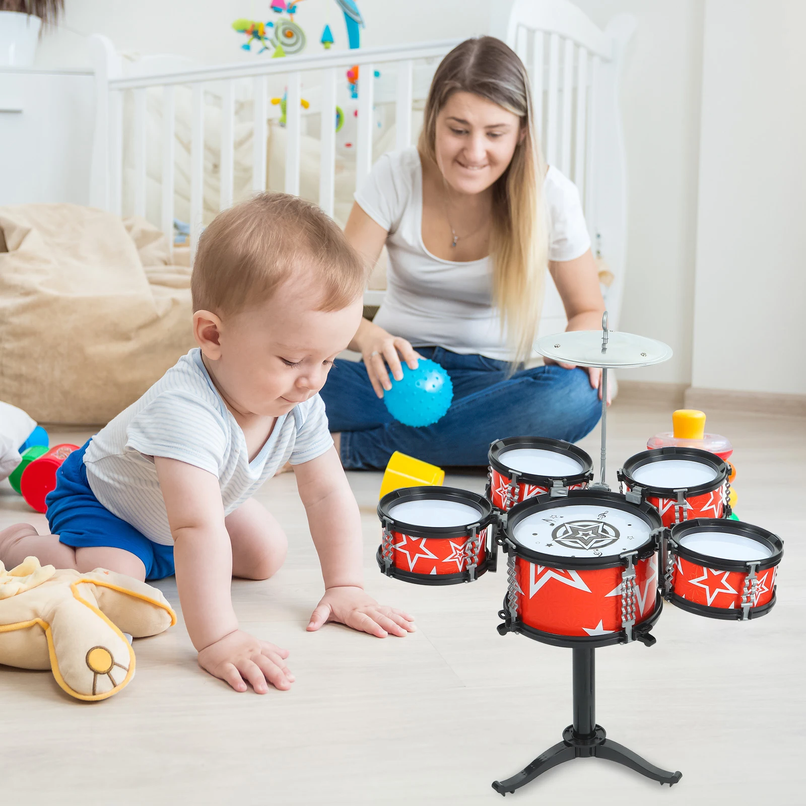 Mini Percussion Set Kids Drum Set Educational Music For Childhood Learning 5 Drums Stool Red Safe Design Long Lasting
Mini Percussion Set Kids Drum Set Educational Music For Childhood Learning 5 Drums Stool Red Safe Design Long Lasting