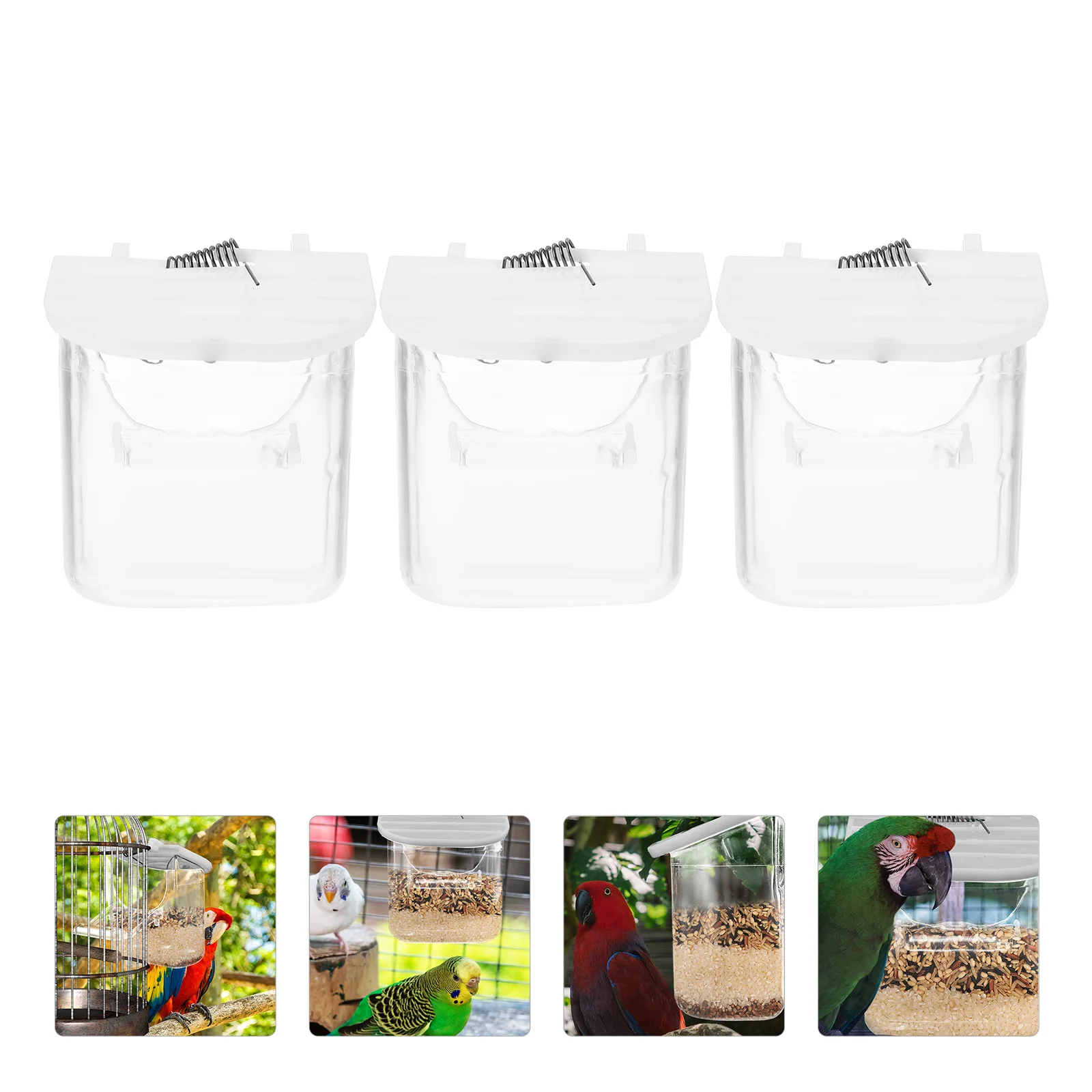 3Pcs Hanging Parrot Food Container Durable Plastic Bird Cage Feeder Large Capacity Easy to Clean Bird Feeder Parrot Food Holder
3Pcs Hanging Parrot Food Container Durable Plastic Bird Cage Feeder Large Capacity Easy to Clean Bird Feeder Parrot Food Holder