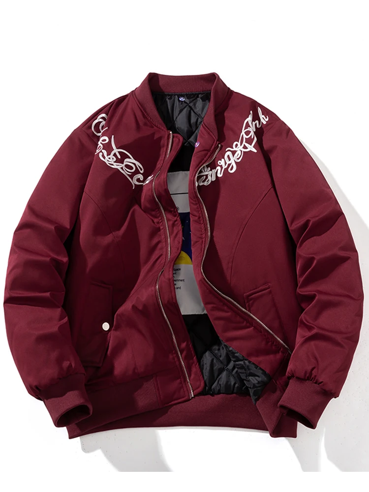 Thiened Cotton Baseball Jaet American Retro Embroidery Pilot Coat Men's Winter Outerwear Casual Faion for Couples
Thiened Cotton Baseball Jaet American Retro Embroidery Pilot Coat Men's Winter Outerwear Casual Faion for Couples