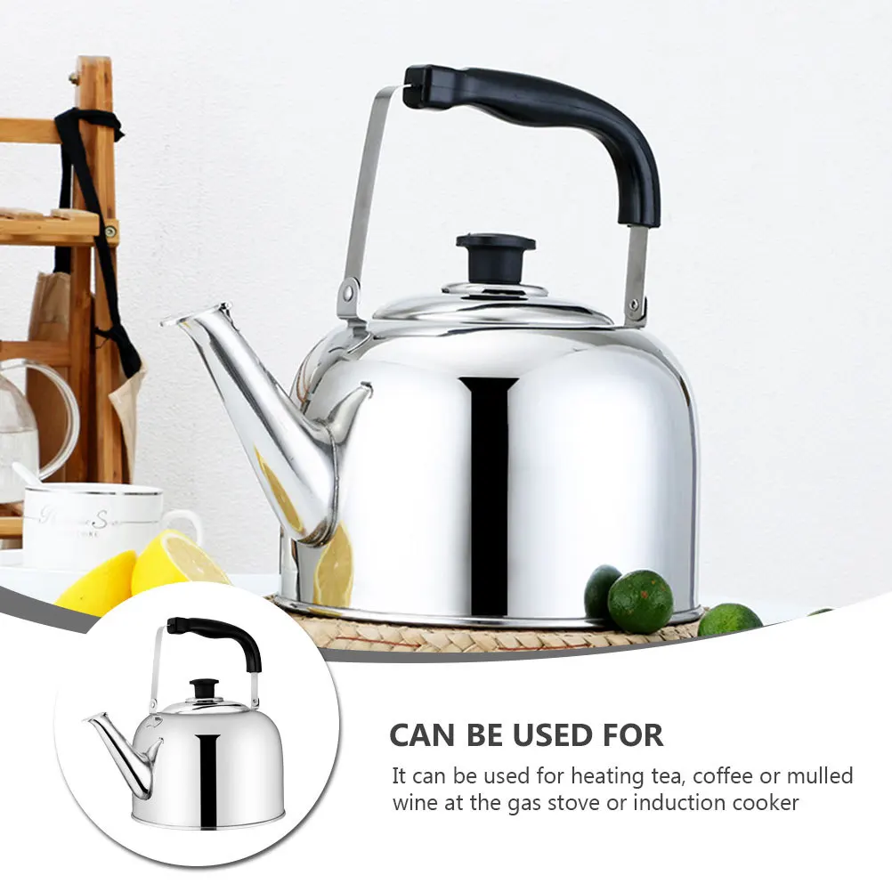 1Pcs Whistling Teakettle Stainless Steel Heating Kettle Large Capacity Water Boiling Kettle Household Teakettle for Coffee Tea
1Pcs Whistling Teakettle Stainless Steel Heating Kettle Large Capacity Water Boiling Kettle Household Teakettle for Coffee Tea