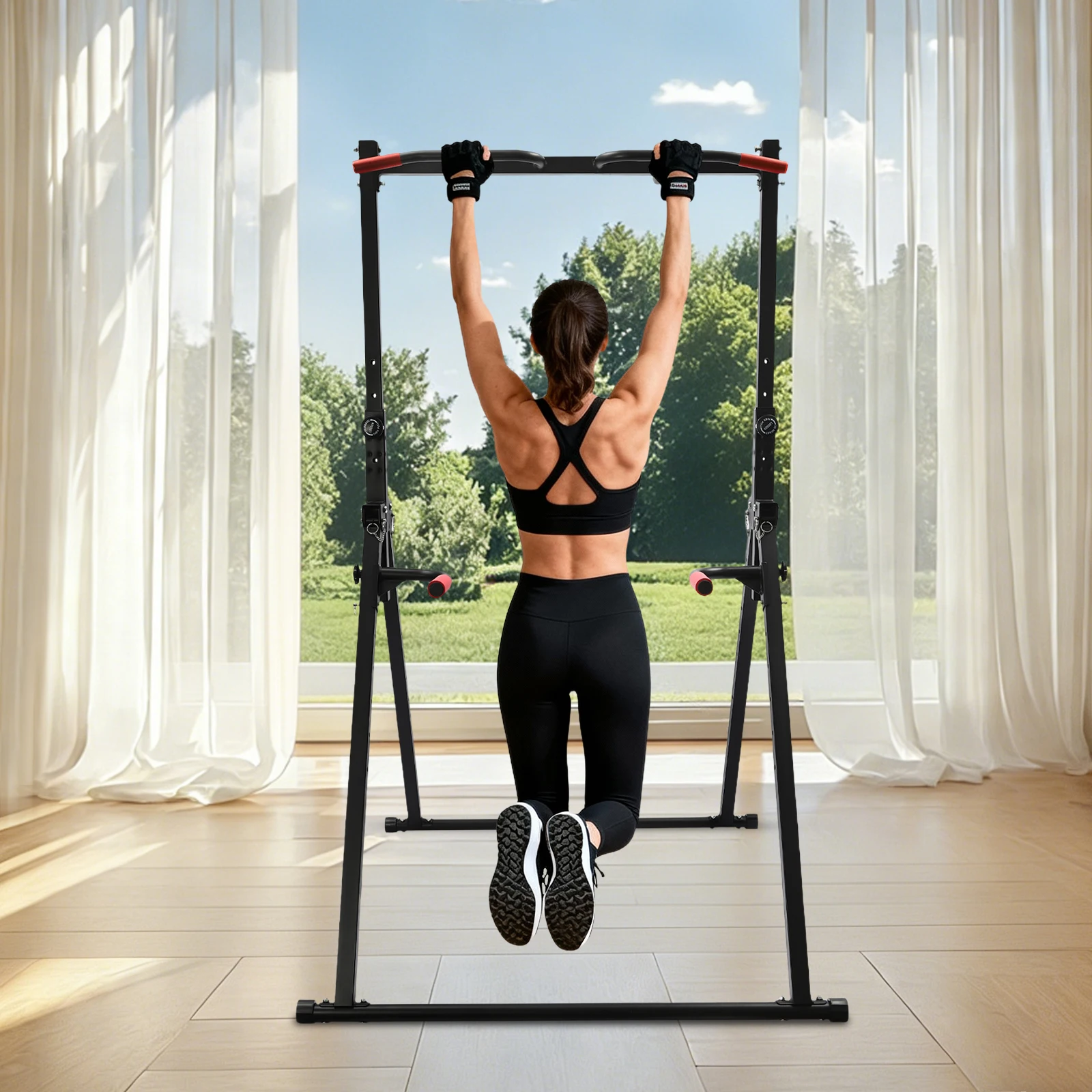Black Triangular Pull Up Station Horizontal Bar, Pull Up Bar for Home Gym Strength Training Equipment, Adjustable Height 1.75-2.3m Home Pull Up Bar
Black Triangular Pull Up Station Horizontal Bar, Pull Up Bar for Home Gym Strength Training Equipment, Adjustable Height 1.75-2.3m Home Pull Up Bar
