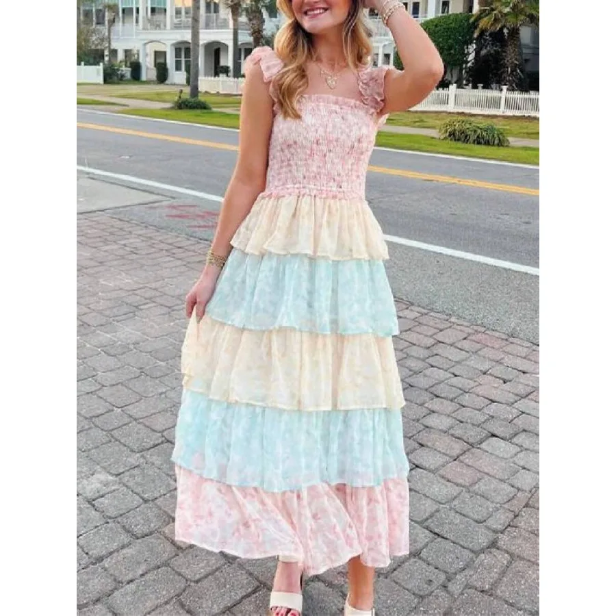 【New style】Y2k Patchwork Floral Maxi Dress Boho Flowy Ruffle Tiered Summer Dress Cute Beach Smocked Long Sundresses For Women
【New style】Y2k Patchwork Floral Maxi Dress Boho Flowy Ruffle Tiered Summer Dress Cute Beach Smocked Long Sundresses For Women