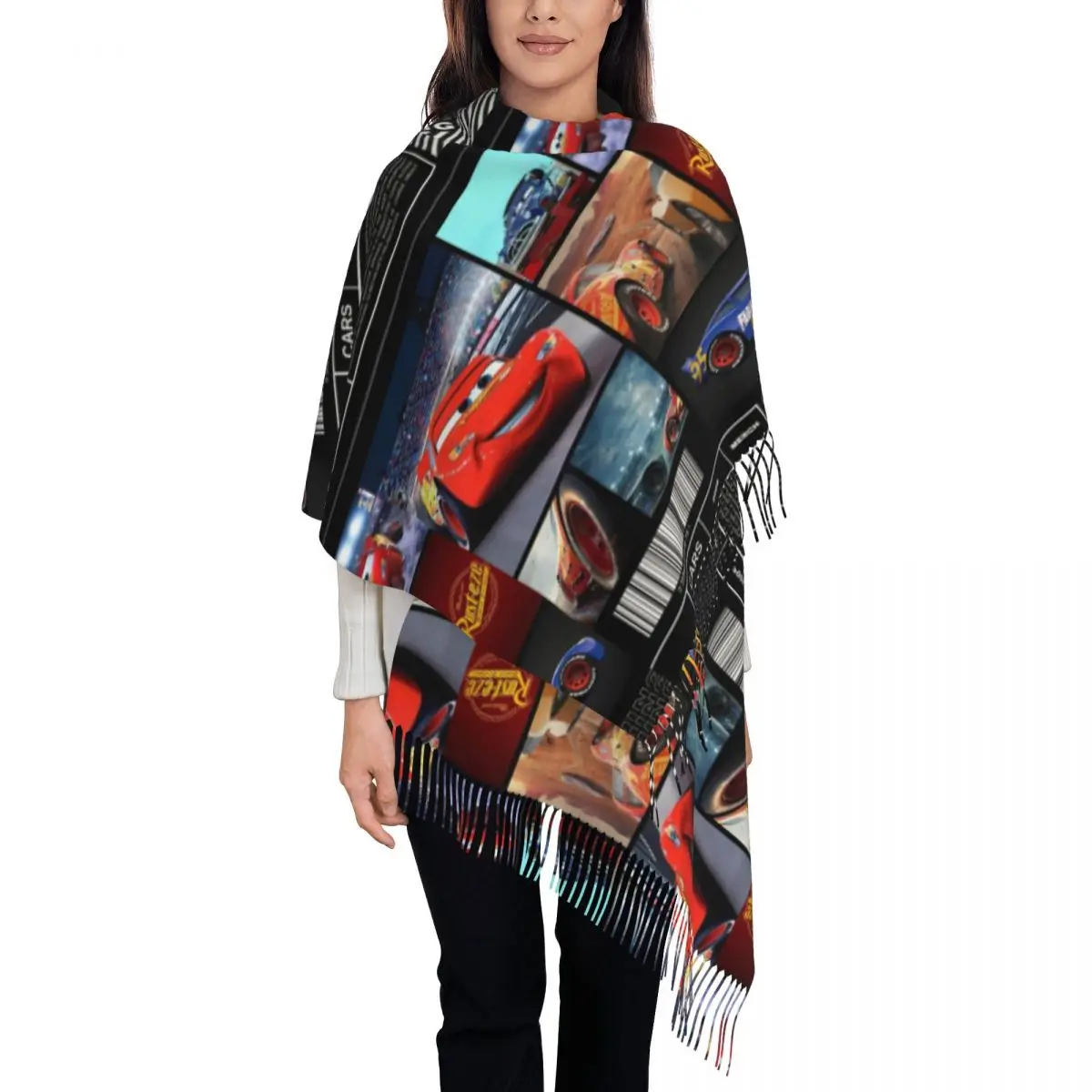 Женский зимний теплый большой мягкий шарф Cars The Lightning McQueen, шарфы с кисточками Kachow Pashminas
Женский зимний теплый большой мягкий шарф Cars The Lightning McQueen, шарфы с кисточками Kachow Pashminas