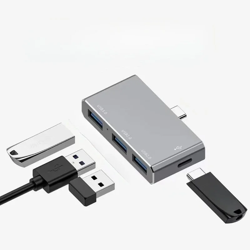 Multifunctional Type-c mobile phone computer expander four-port HUB splitter USB 3.0 docking station hub
Multifunctional Type-c mobile phone computer expander four-port HUB splitter USB 3.0 docking station hub