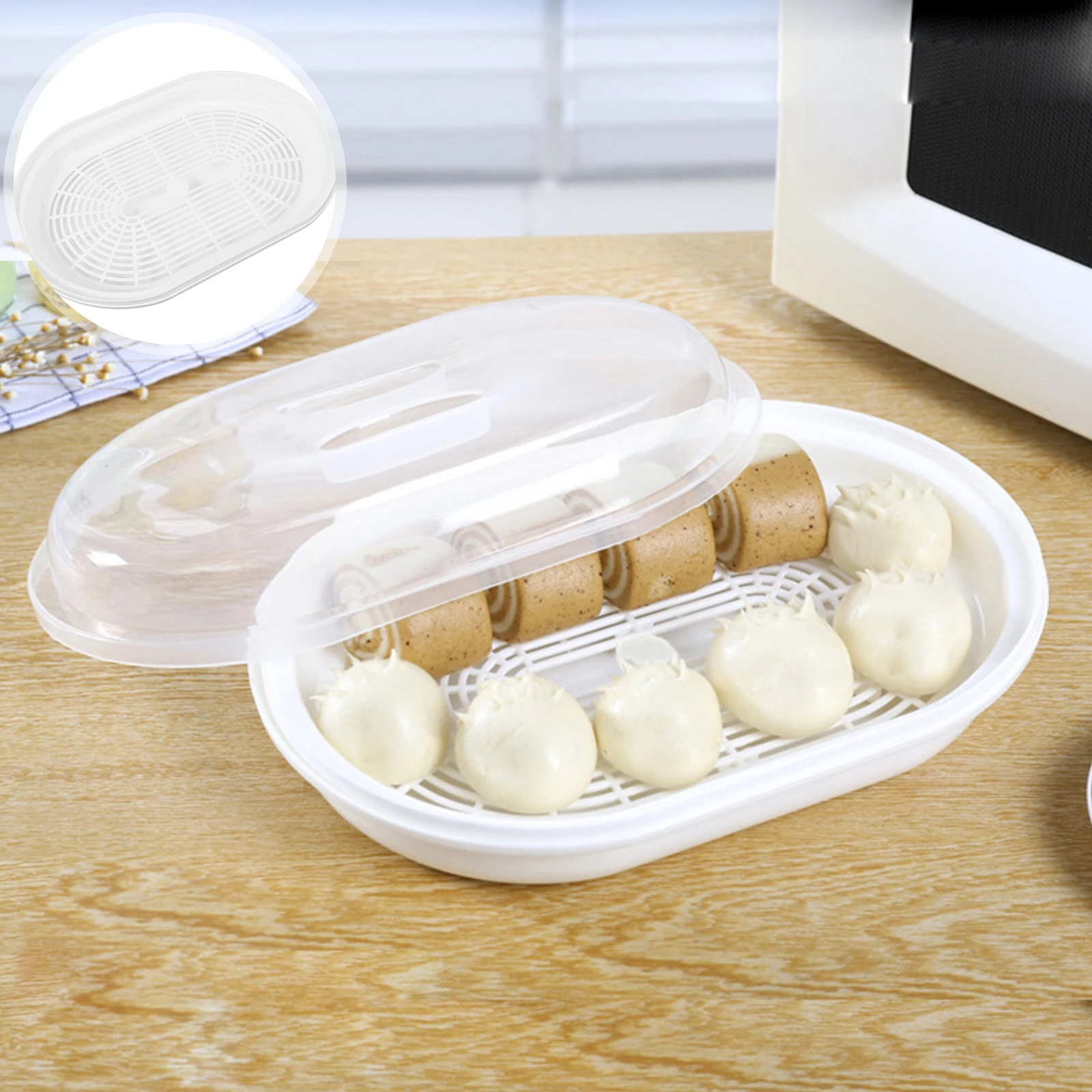Microwave Steamer Safe Light Wear Resistance Practical Steamed Fish Plate Vegetables Meat Healthy Diet Easy Clean Store
Microwave Steamer Safe Light Wear Resistance Practical Steamed Fish Plate Vegetables Meat Healthy Diet Easy Clean Store