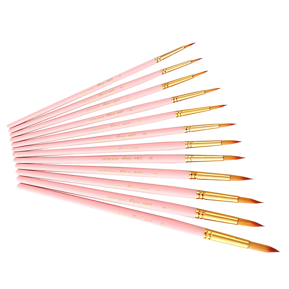 12pcs Paint Brush Set Durable Bristles Wooden Handles Fine Detailing Painting Watercolor Brushes Gift Idea
12pcs Paint Brush Set Durable Bristles Wooden Handles Fine Detailing Painting Watercolor Brushes Gift Idea