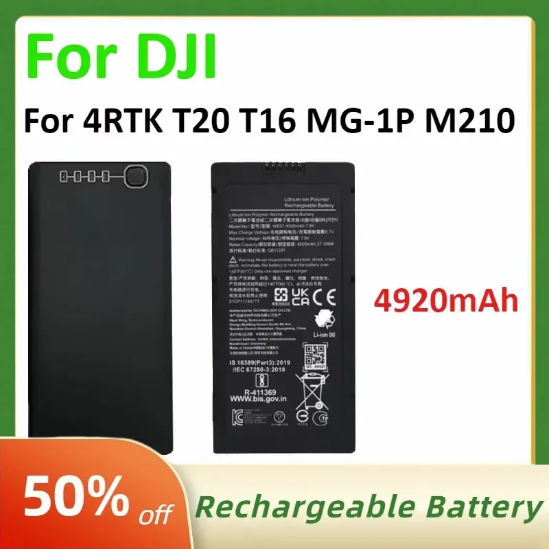 4920mAh for DJI 4RTK Remote Control Battery T20 T16 MG-1P M210 Camera Drones Accessories
4920mAh for DJI 4RTK Remote Control Battery T20 T16 MG-1P M210 Camera Drones Accessories