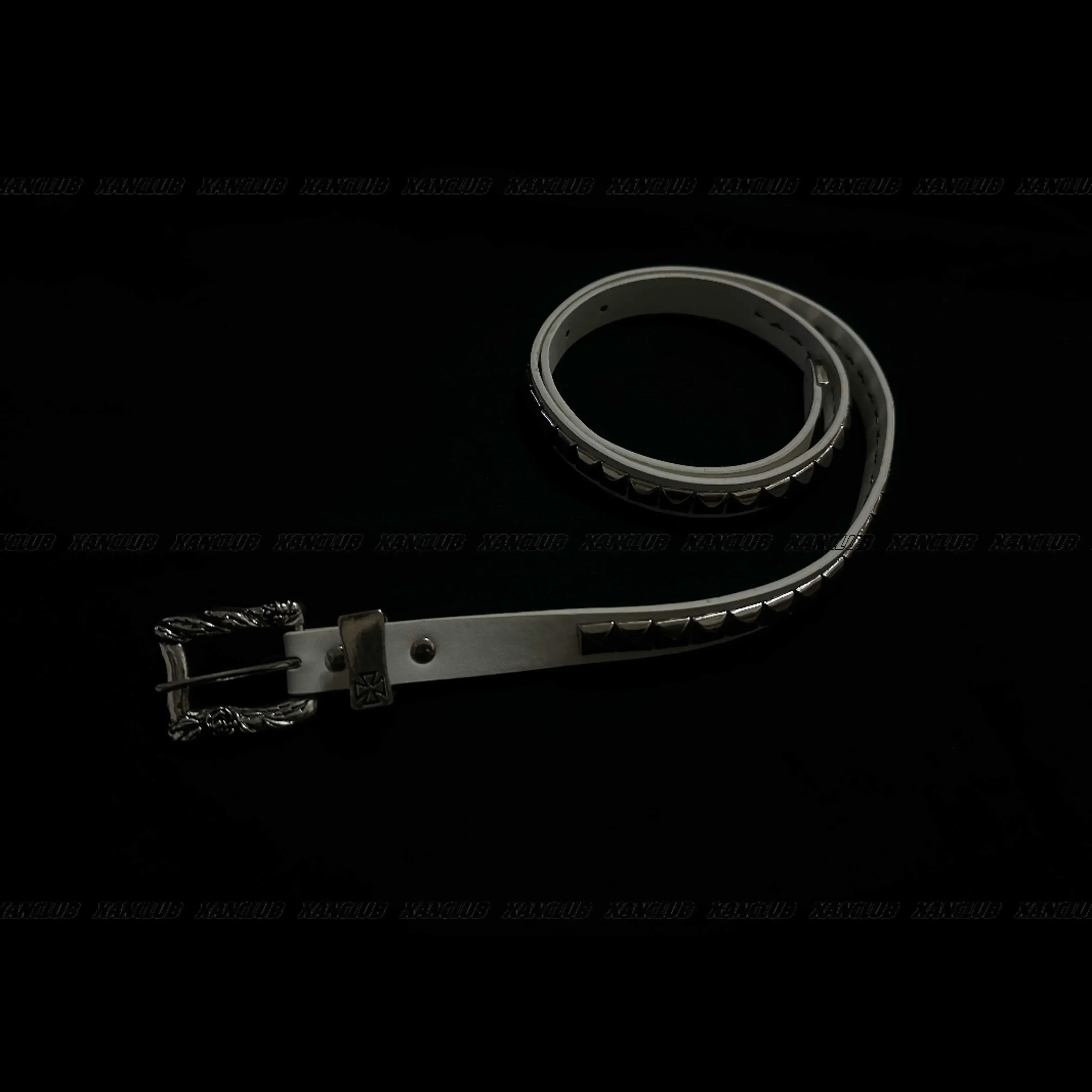 Punk Rock Rivet White Cowhide Belt
Punk Rock Rivet White Cowhide Belt