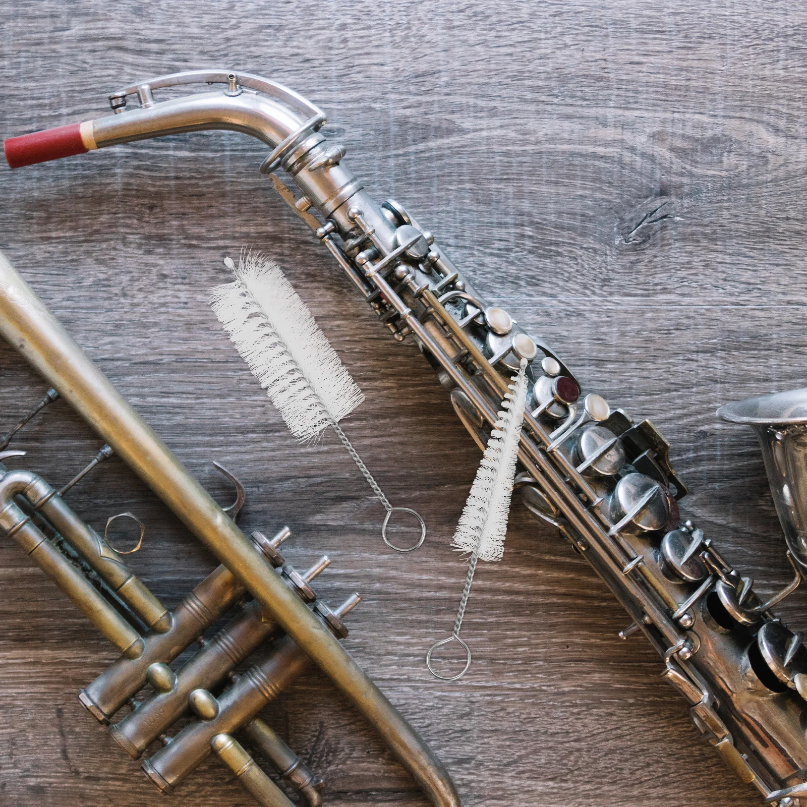 1Set Wind Instruments Cleaner Brush Kit Trumpet Mouthpiece Saxophone Valve Flute Cleaning Tool Cleaner Brush Saxophone Tool 
1Set Wind Instruments Cleaner Brush Kit Trumpet Mouthpiece Saxophone Valve Flute Cleaning Tool Cleaner Brush Saxophone Tool