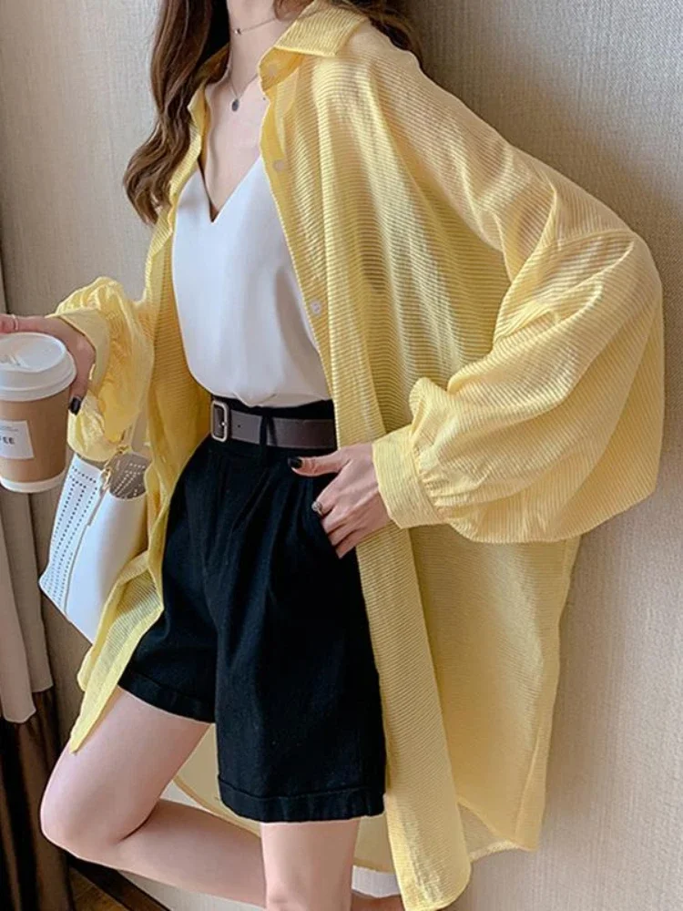 Солнцезащитные рубашки женские свободного кроя, новые летние, в корейском стиле, простые, с длинным рукавом, для отпуска, модные, уличные, повседневные, шикарные, универсальные, женственные блузки
Солнцезащитные рубашки женские свободного кроя, новые летние, в корейском стиле, простые, с длинным рукавом, для отпуска, модные, уличные, повседневные, шикарные, универсальные, женственные блузки