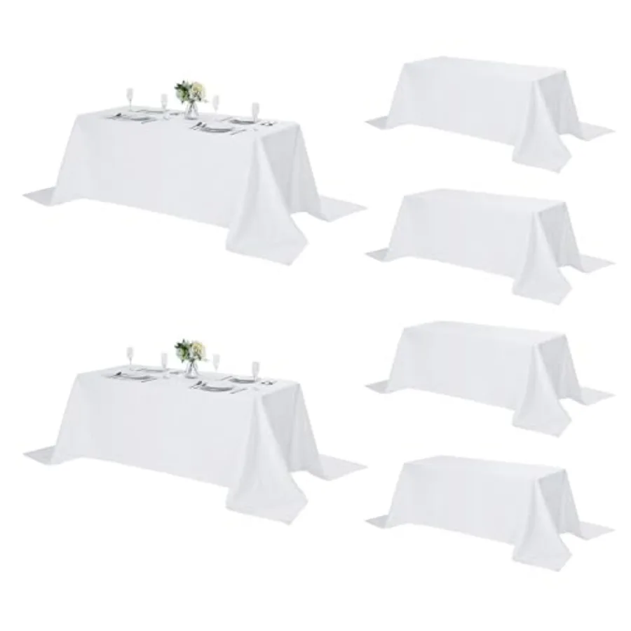 6 Pack Rectangle Tablecloth, 90x132 Inch, Stain Resistant and Wrinkle Polyester Table Cloth, Fabric Table Cover for Kitchen Dini
6 Pack Rectangle Tablecloth, 90x132 Inch, Stain Resistant and Wrinkle Polyester Table Cloth, Fabric Table Cover for Kitchen Dini