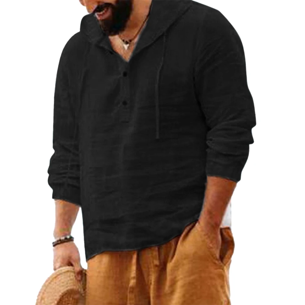 Elegant Men's Solid Color Hooded Button Down Shirt Long Sleeve Cotton Linen Tops Blouse Look Smart and Sophisticated!
Elegant Men's Solid Color Hooded Button Down Shirt Long Sleeve Cotton Linen Tops Blouse Look Smart and Sophisticated!