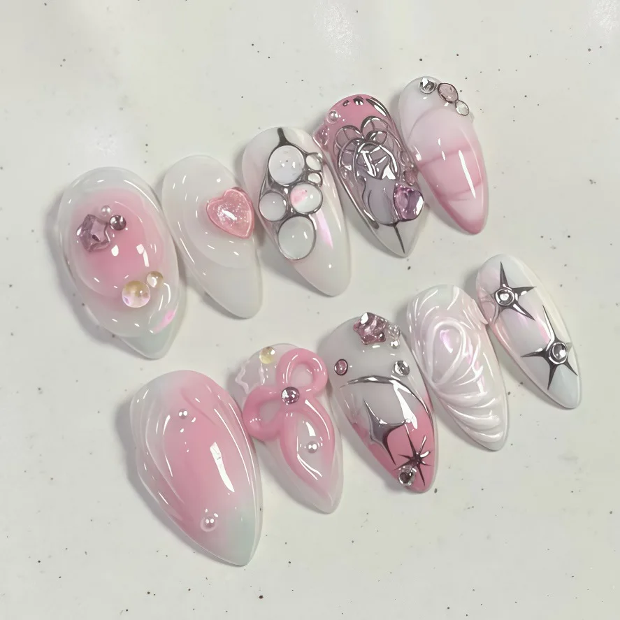 24pcs Pink Cat's Eye Press on False Nails Tips Woman Simple Wearable Short Almond Fake Nails Pearl Rhinestone Ins Stick on Nail
24pcs Pink Cat's Eye Press on False Nails Tips Woman Simple Wearable Short Almond Fake Nails Pearl Rhinestone Ins Stick on Nail