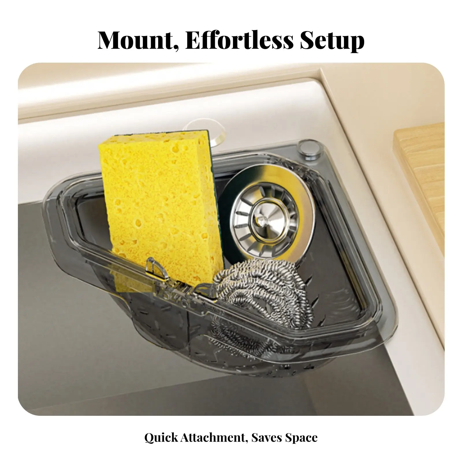 Stick-on Sink Corner Strainer Space-Saving Design Triangular Kitchen Sink Basket Multi-Function Clog-Effortless
Stick-on Sink Corner Strainer Space-Saving Design Triangular Kitchen Sink Basket Multi-Function Clog-Effortless