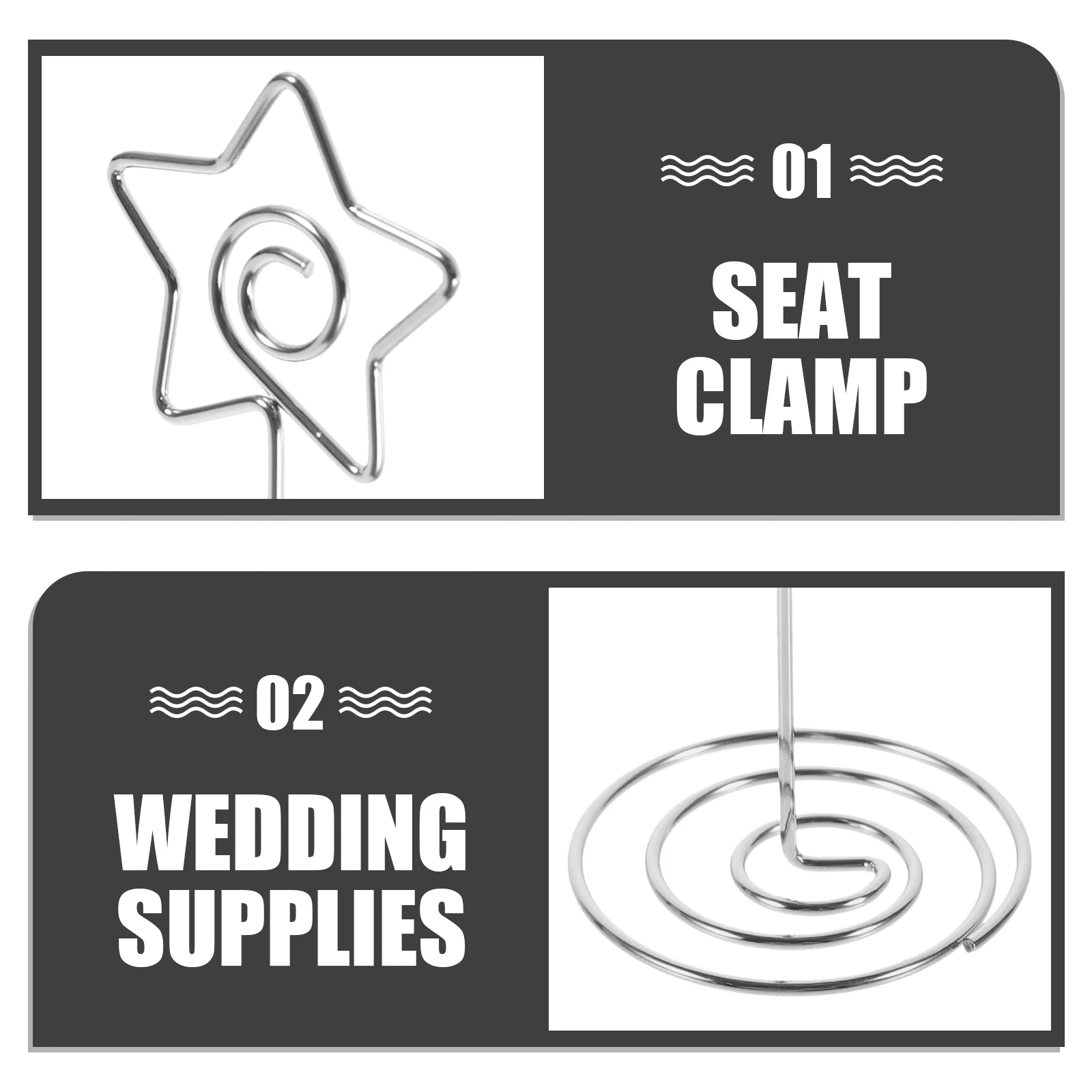 10pcs Seat Holder Memo Clip Photo Frame Place Card Holders Note Flexible Wire Cable Pentagonal For Home Office Desk
10pcs Seat Holder Memo Clip Photo Frame Place Card Holders Note Flexible Wire Cable Pentagonal For Home Office Desk