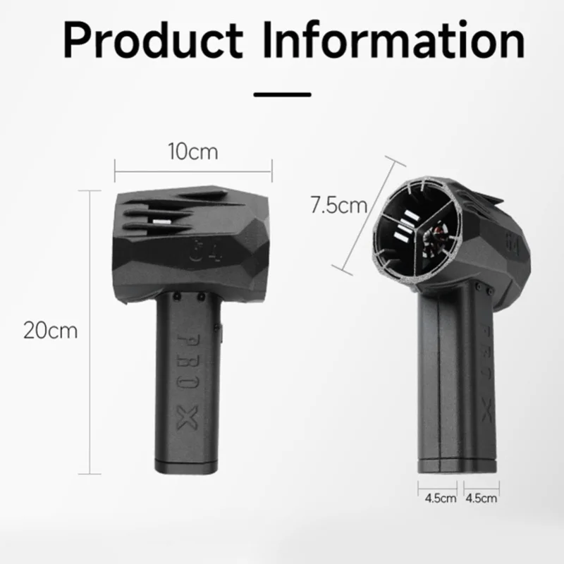 Turbo Fan Blower 350km/H 1500g Thrust 64mm Brushless Motor Stepless Speed Electric Duster With SOS Ambient Light
Turbo Fan Blower 350km/H 1500g Thrust 64mm Brushless Motor Stepless Speed Electric Duster With SOS Ambient Light