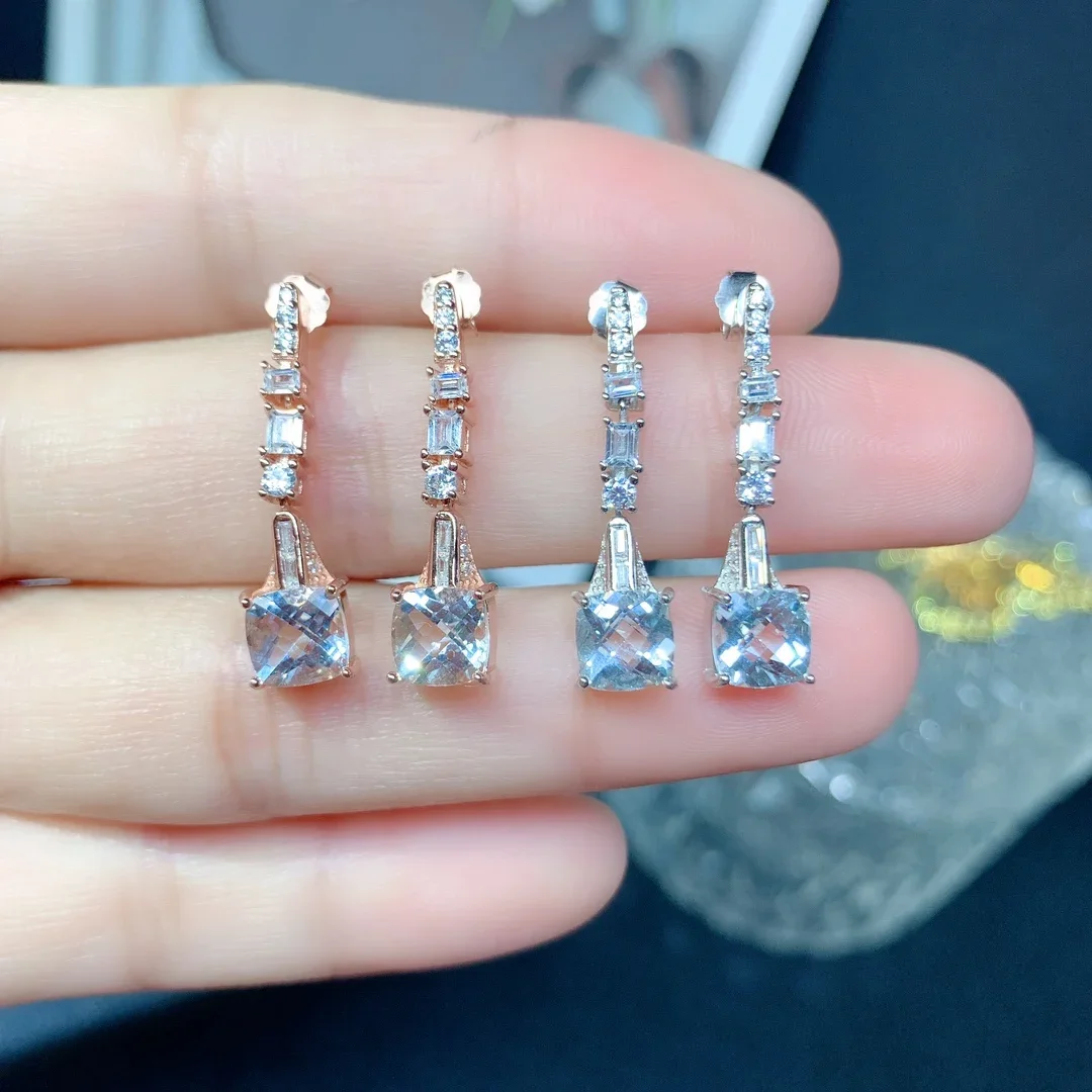 Fine Sterling Silver 925 natural Aquamarine earrings for ladies Luxury Ladies Wedding Gift Free delivery of fine jewelry
Fine Sterling Silver 925 natural Aquamarine earrings for ladies Luxury Ladies Wedding Gift Free delivery of fine jewelry
