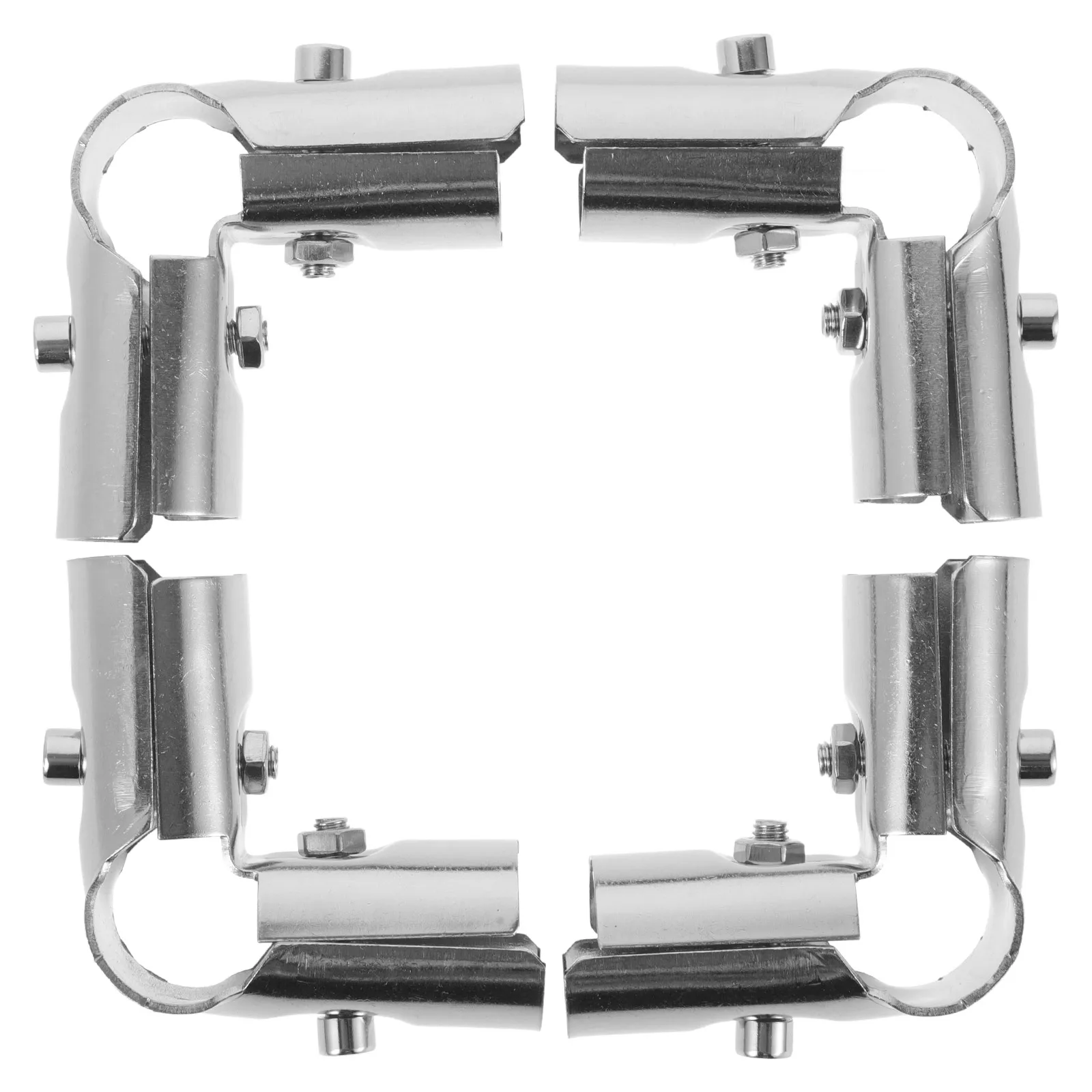 4 Pcs Stainless Steel Pipe Fittings Drying Rack Corner Connector Tube Protector Metal Joint Single Double Poles Adjustable
4 Pcs Stainless Steel Pipe Fittings Drying Rack Corner Connector Tube Protector Metal Joint Single Double Poles Adjustable