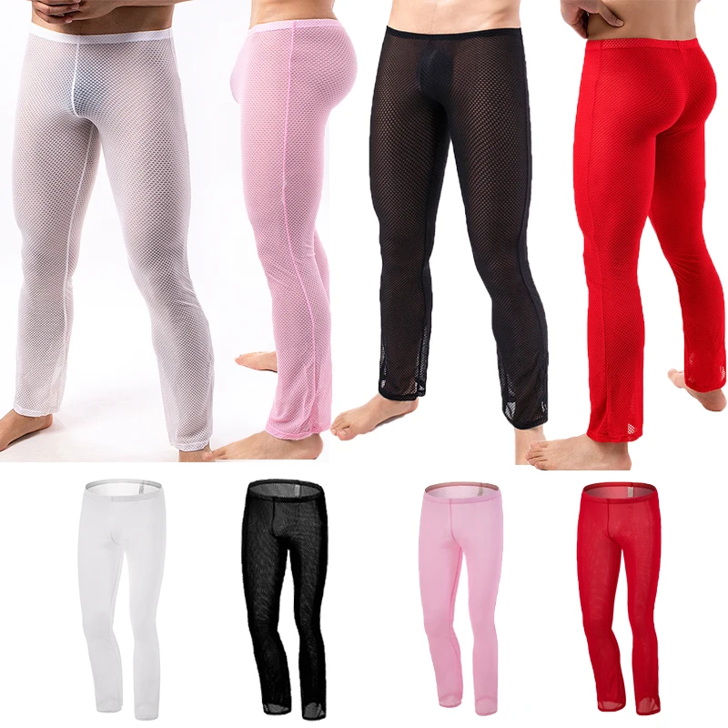 Sexy Mens Sleep Bottoms Fishnet Fitness Pants Tracksuits Sleepwear Nightwear Lingerie Transparent Seamless Slip Homme Trousers
Sexy Mens Sleep Bottoms Fishnet Fitness Pants Tracksuits Sleepwear Nightwear Lingerie Transparent Seamless Slip Homme Trousers
