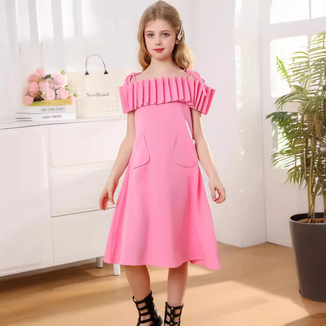 Summer New Girls One Shoulder Ruffle Solid Color Sweet and Cute A-Line Dress Birthday Party Wedding Flower Girl Fashion Dress
Summer New Girls One Shoulder Ruffle Solid Color Sweet and Cute A-Line Dress Birthday Party Wedding Flower Girl Fashion Dress