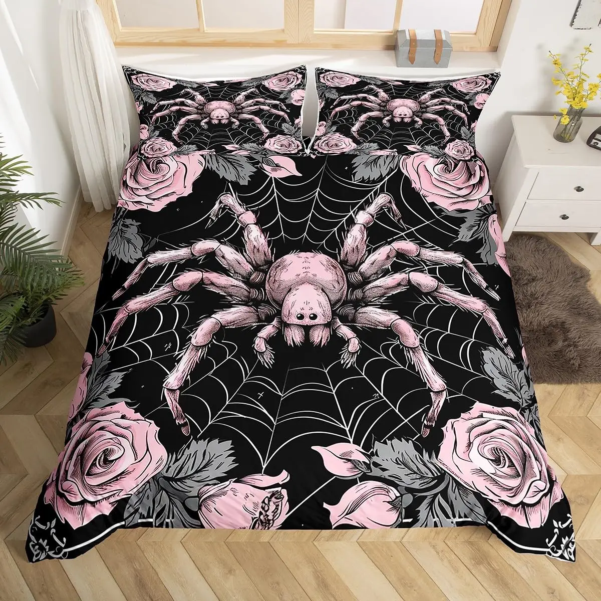 Halloween Spider Web Twin Queen Duvet Cover for Boys Girls,Spiderweb Horror Bedding Set Hippie Home Decor Gothic Comforter Cover
Halloween Spider Web Twin Queen Duvet Cover for Boys Girls,Spiderweb Horror Bedding Set Hippie Home Decor Gothic Comforter Cover