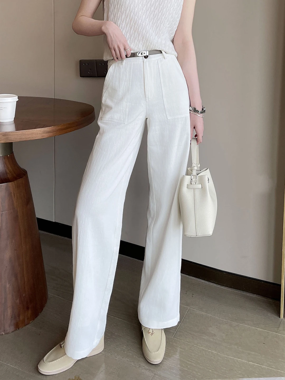 White Cotton Linen Straight Leg Pants Women's Fashionable Casual Long Pants Commute Versatile New Arrival Summer 2026
White Cotton Linen Straight Leg Pants Women's Fashionable Casual Long Pants Commute Versatile New Arrival Summer 2026