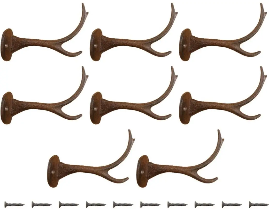 8 Cast Iron Deer Antler Coat Hooks Rustic Wall Mount Hook For Entryway Hall Tree
8 Cast Iron Deer Antler Coat Hooks Rustic Wall Mount Hook For Entryway Hall Tree