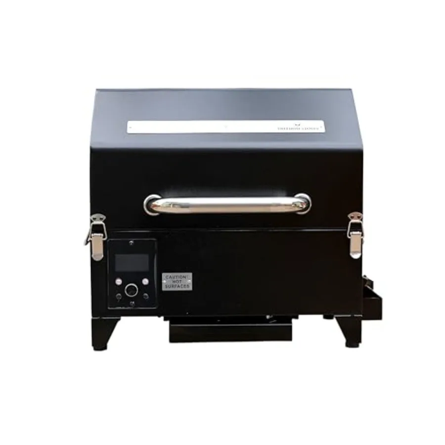 Portable electric smoker grill for camping tailgating backyard use, stainless steel black, dual voltage 12V/120V, digital contr
Portable electric smoker grill for camping tailgating backyard use, stainless steel black, dual voltage 12V/120V, digital contr