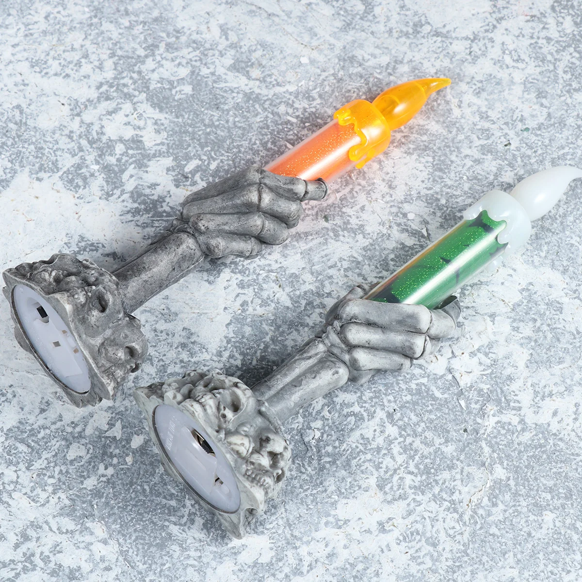 2Pcs Spooky Skeleton Hand LED Candle Light Halloween Decoration Wax Candle Light Perfect for Theme Party
2Pcs Spooky Skeleton Hand LED Candle Light Halloween Decoration Wax Candle Light Perfect for Theme Party
