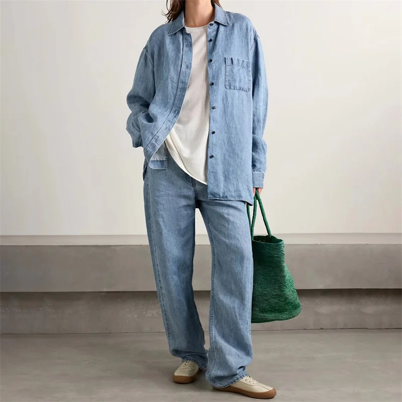 Women's jeans New retro washed women's pants for autumn 2025 Cotton and linen blended straight leg pants y2k wide leg pants
Women's jeans New retro washed women's pants for autumn 2025 Cotton and linen blended straight leg pants y2k wide leg pants