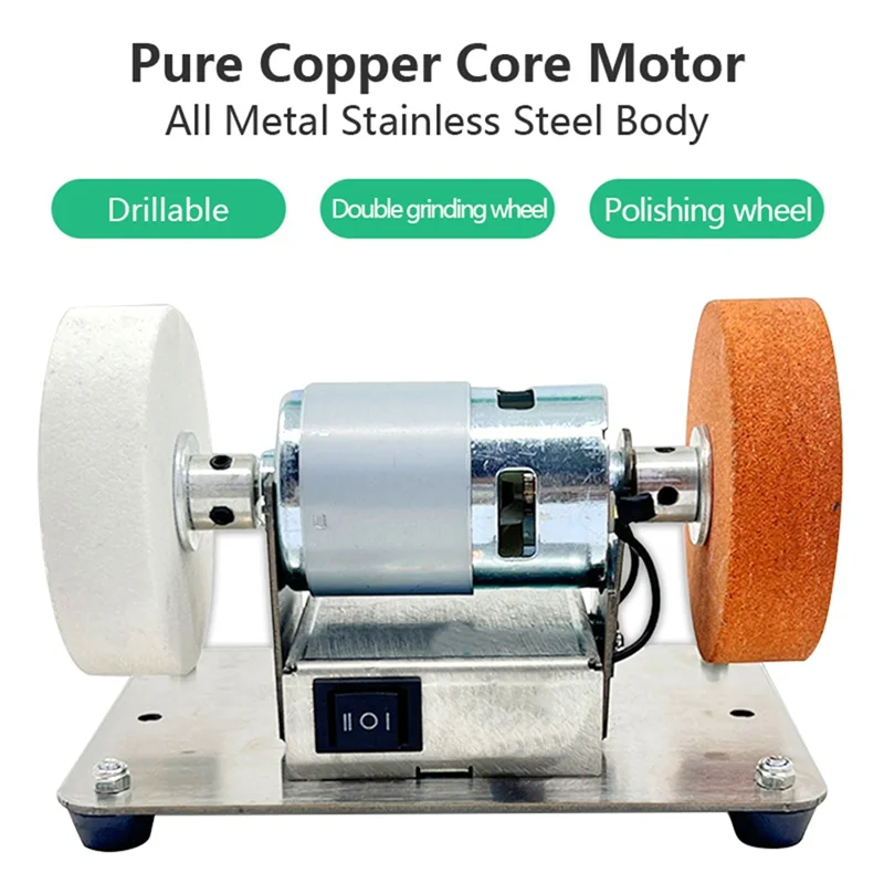 TFORU-EU Plug,100W Double Grinder Machine Grinder Motor Mini Coarse And Fine Polishing Electric Grinding Wheel Grindig Stone 
TFORU-EU Plug,100W Double Grinder Machine Grinder Motor Mini Coarse And Fine Polishing Electric Grinding Wheel Grindig Stone