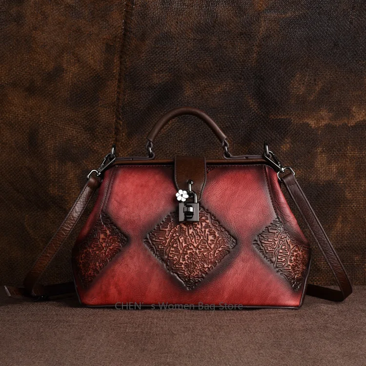 Retro Embossing Bag Genuine Leather Women Handbag 2025 New Handmade Large Capacity Soft Cowhide Shoulder Bags
Retro Embossing Bag Genuine Leather Women Handbag 2025 New Handmade Large Capacity Soft Cowhide Shoulder Bags