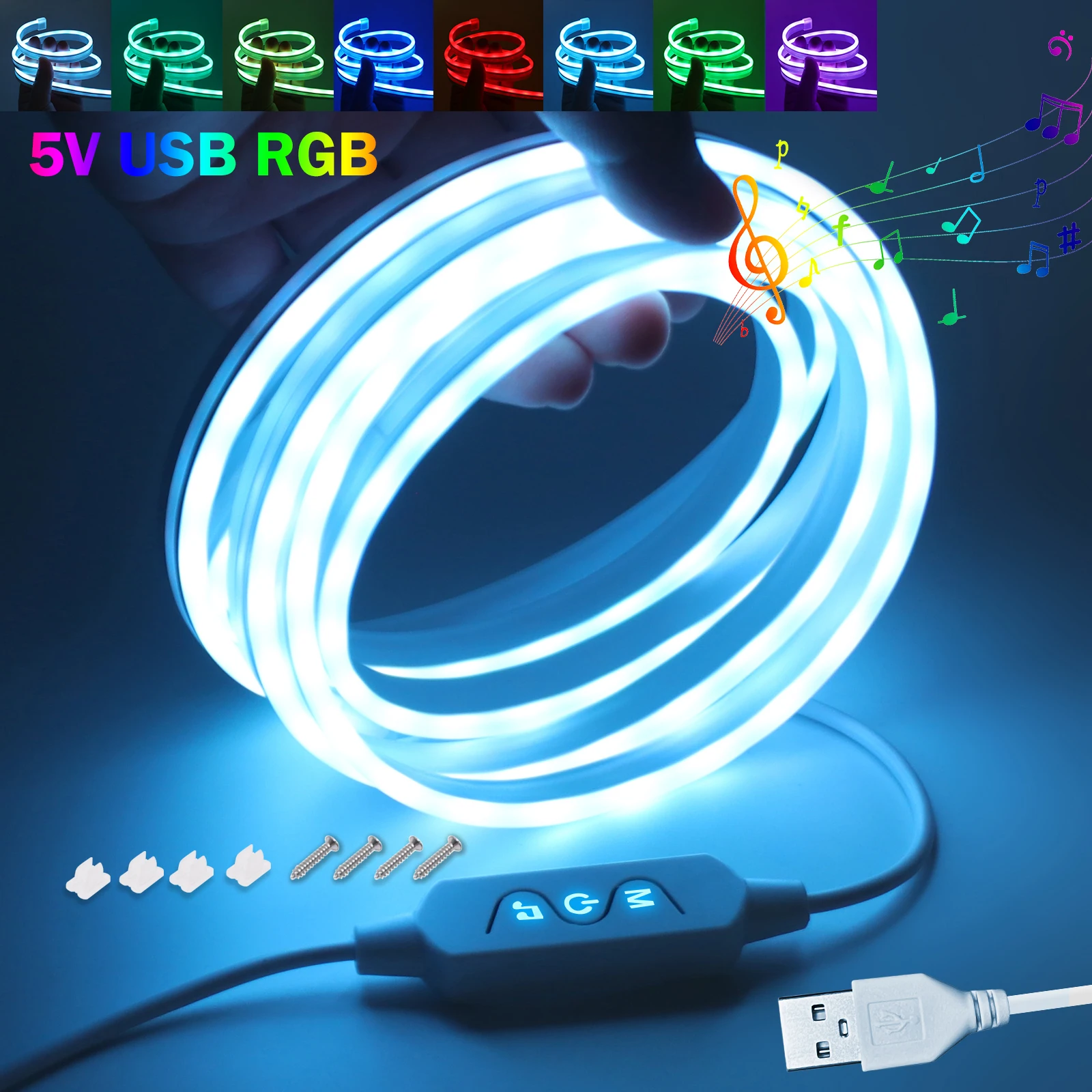 5 В USB RGB неоновая светодиодная лента с синхронизацией музыки Водонепроницаемая гибкая лента Неоновая веревочная подсветка DIY ТВ ПК Подсветка игровой комнаты Декор
5 В USB RGB неоновая светодиодная лента с синхронизацией музыки Водонепроницаемая гибкая лента Неоновая веревочная подсветка DIY ТВ ПК Подсветка игровой комнаты Декор