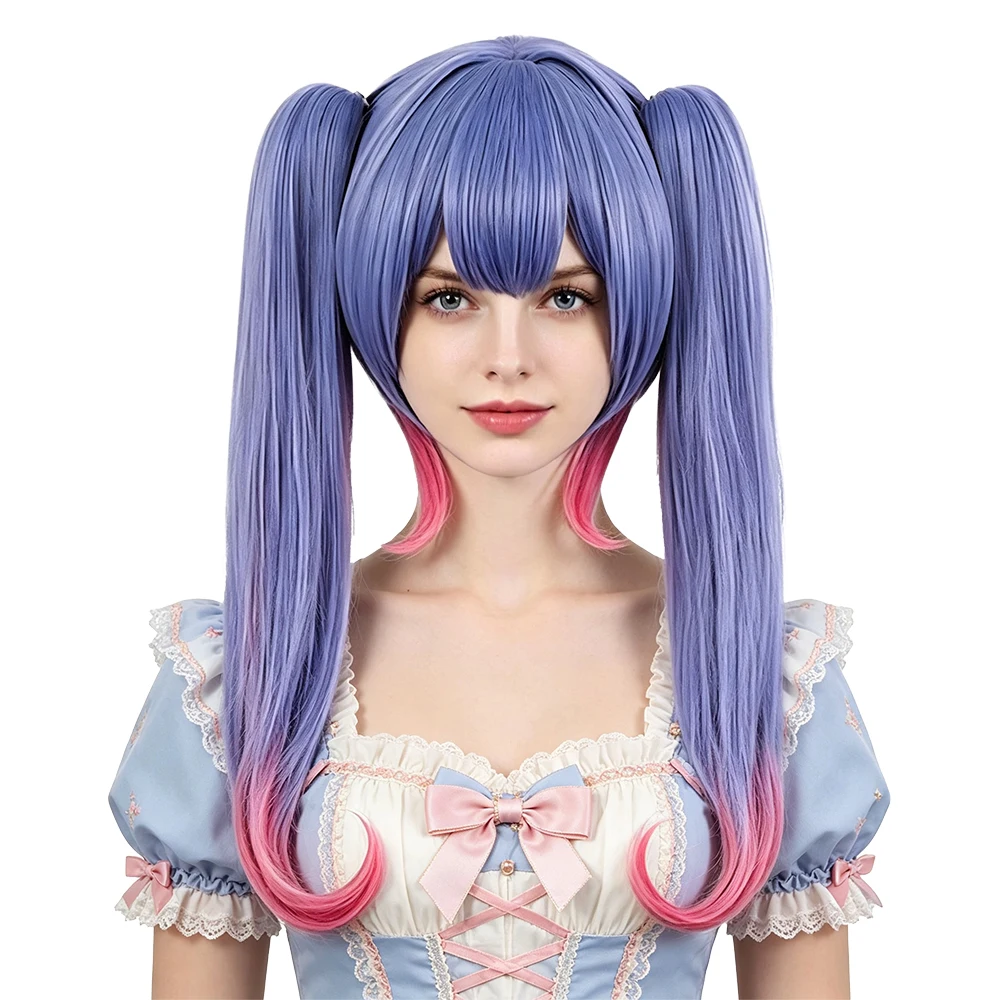 50cm Short Lavender Blue Pink Ombre Wig Detachable Double Ponytails Heat Resistant Cosplay Wig For Anime Halloween Daily Wear
50cm Short Lavender Blue Pink Ombre Wig Detachable Double Ponytails Heat Resistant Cosplay Wig For Anime Halloween Daily Wear