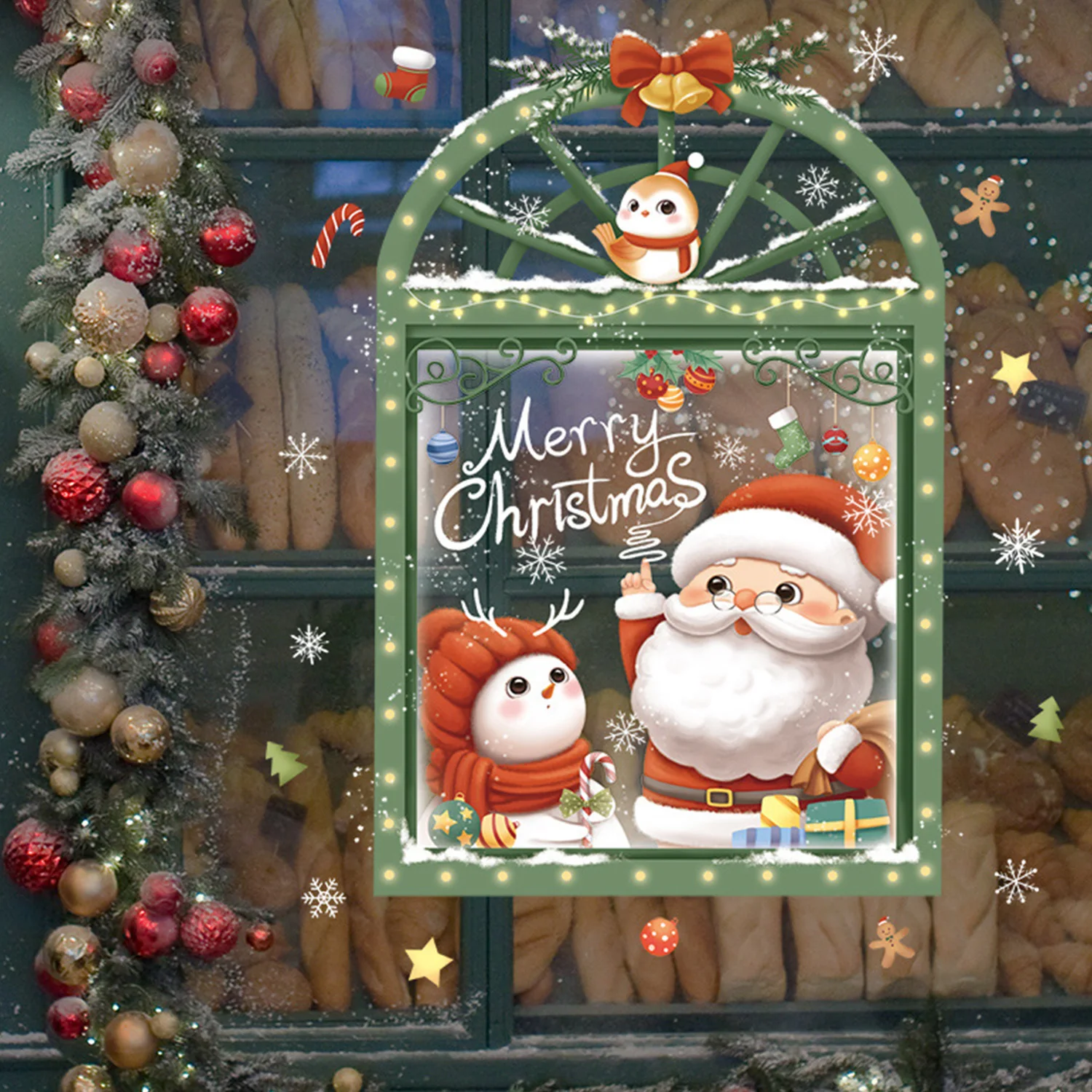 Christmas Window Stickers Santa Claus Xmas Tree Cartoon Glass Decal Merry Christmas New Year 2025 Holiday Decorations for Home
Christmas Window Stickers Santa Claus Xmas Tree Cartoon Glass Decal Merry Christmas New Year 2025 Holiday Decorations for Home