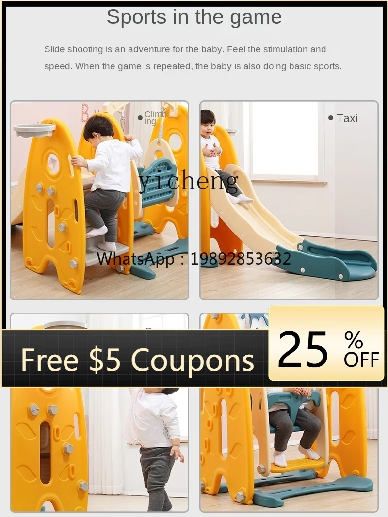 Z Z Children Slide Swing Combination Multifunctional Indoor Home Big Baby Family Slide
Z Z Children Slide Swing Combination Multifunctional Indoor Home Big Baby Family Slide
