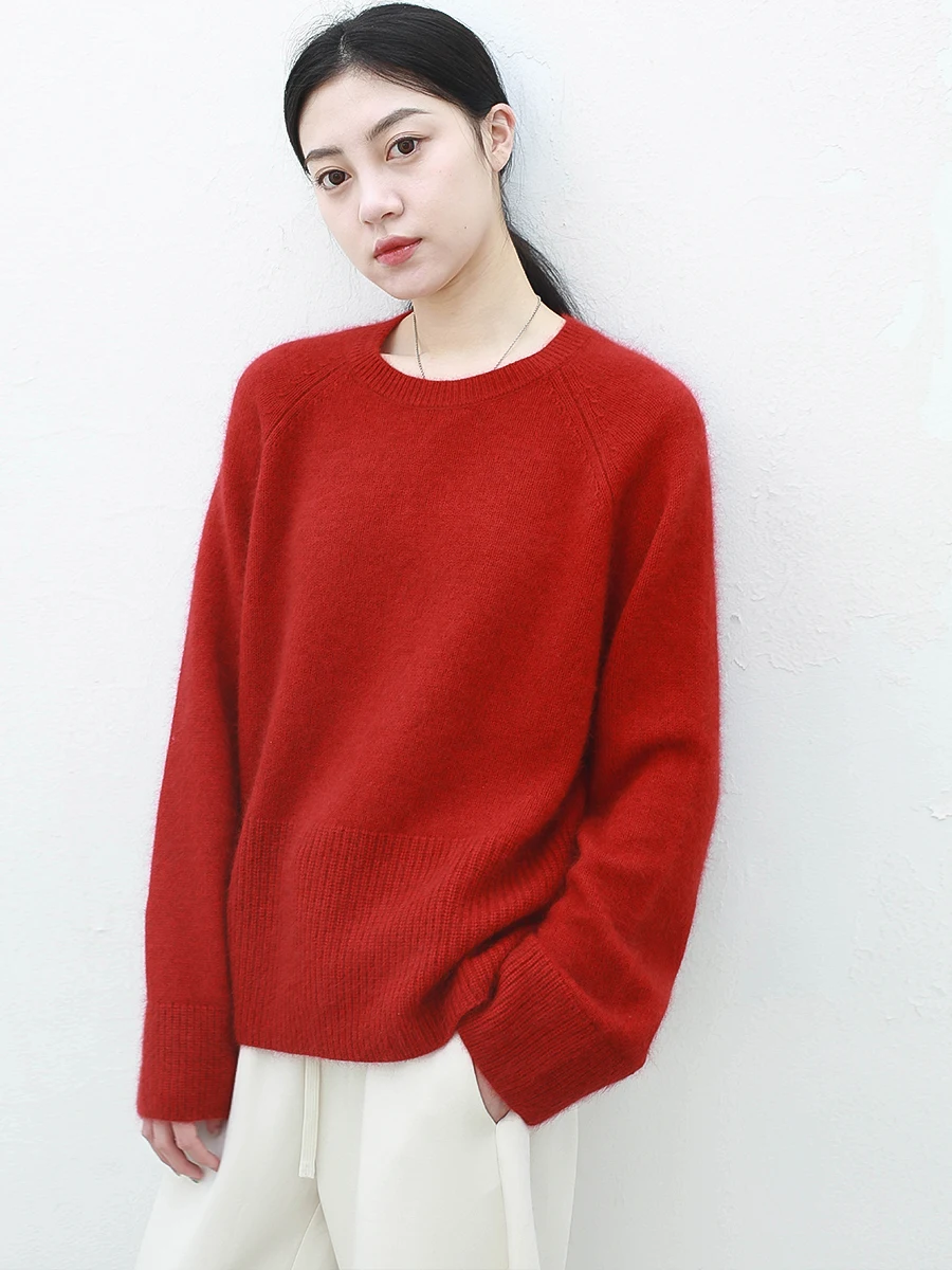 Весенняя коллекция: Вязаный свитер с круглым вырезом и открытыми плечами, свободного кроя, с имитацией меха, комфортный, мягкий, женский трикотаж
Весенняя коллекция: Вязаный свитер с круглым вырезом и открытыми плечами, свободного кроя, с имитацией меха, комфортный, мягкий, женский трикотаж